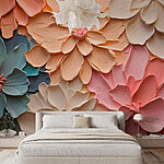 Fotomurales Grupo de flores de papel