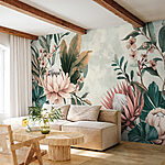 Fotomurales Encantadoras flores en tonos suaves