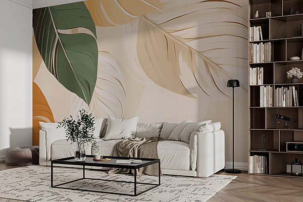 Fotomurales La paleta de hojas vibrantes de la naturaleza