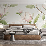 Fotomurales Delicadas magnolias en tonos suaves