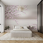 Fotomurales Árbol con flores rosas