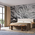 Fotomurales Flor blanca con muchos pétalos