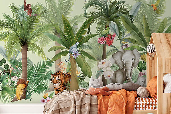Papel pintado con animales y pájaros Fotomurales Papel pintado con animales y pájaros