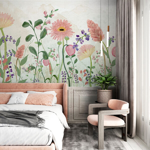 Pintura de flores y plantas Fotomurales Pintura de flores y plantas
