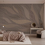 Fotomurales Estampado marrón y blanco