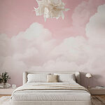 Fotomurales Cielo rosa con nubes