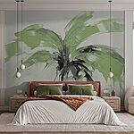 Fotomurales Palmera pintada de verde