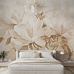 Fotomurales Delicadas flores en tonos suaves