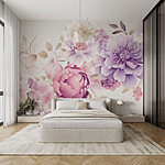 Fotomurales Elegancia floral en suaves tonos pastel
