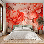 Fotomurales Flores vibrantes en tonos suaves