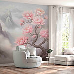 Fotomurales Árbol con flores rosas
