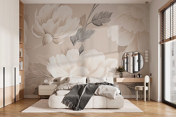 Papel pintado con flores Fotomurales Papel pintado con flores