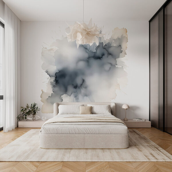 Nube blanca y negra Fotomurales Nube blanca y negra