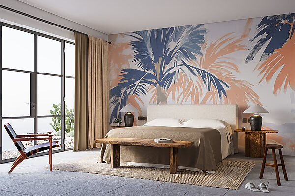 Fotomurales Pintura de palmeras