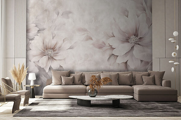 Fotomurales Delicados pétalos en tonos suaves