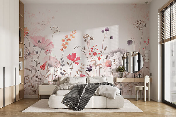 Pintura de flores y plantas Fotomurales Pintura de flores y plantas
