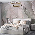 Fotomurales Hojas suaves en tonos suaves