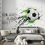 Fotomurales Balón de fútbol con salpicaduras artísticas