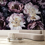 Fotomurales Flores en flor en tonos suaves