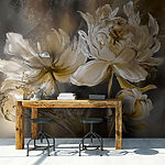 Fotomurales Elegante obra de arte floral con intrincados detalles