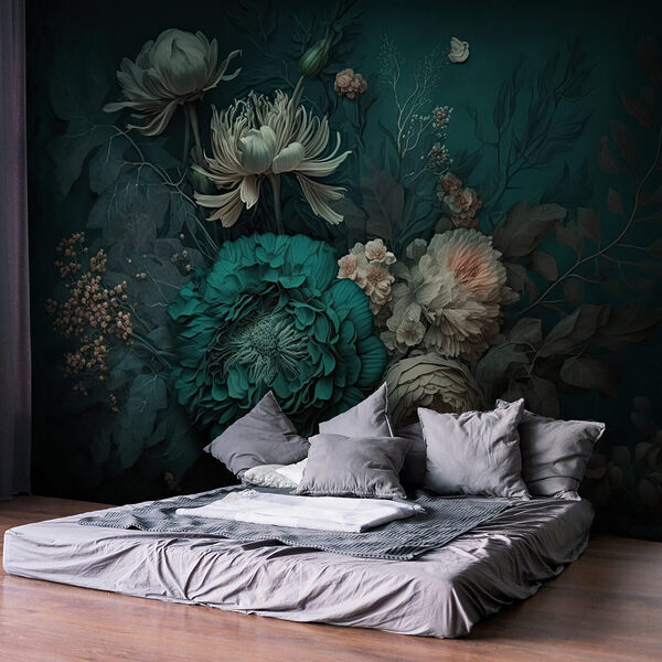 Fotomurales Obra de arte floral con delicados pétalos