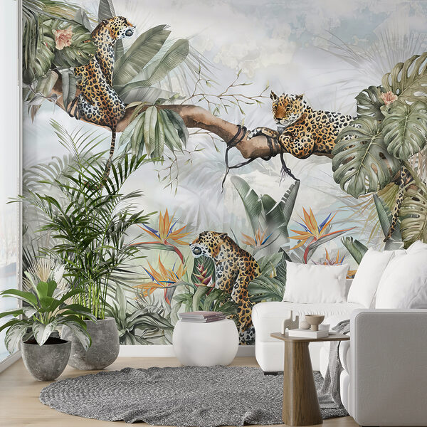 Fotomurales Pintura de una piel de leopardo