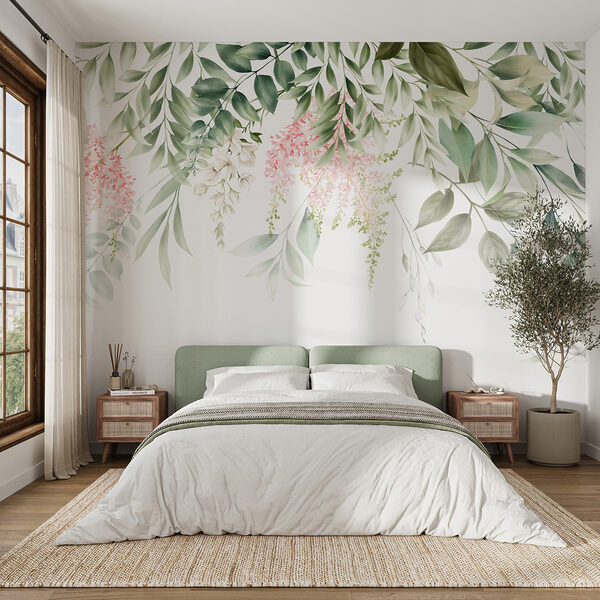 Fotomurales Elegante diseño floral con tonos pastel