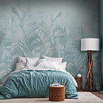 Fotomurales Hojas tropicales con tonos suaves
