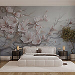 Fotomurales Pintura de flores en una pared