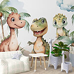 Fotomurales Grupo de dinosaurios sobre rocas