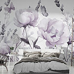 Fotomurales Delicadas flores y suaves mariposas