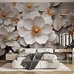 Fotomurales Elegante diseño floral en tonos suaves