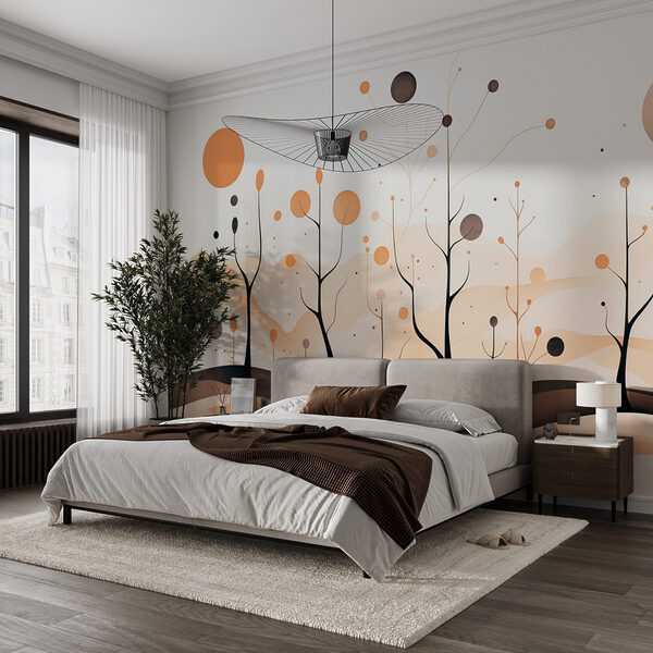 Fotomurales Pintura de árboles y plantas