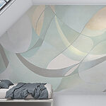 Fotomurales Arte blanco y gris