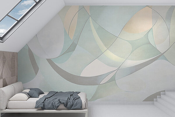Arte blanco y gris Fotomurales Arte blanco y gris