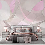Fotomurales Arte rosa y gris