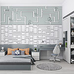 Fotomurales Laberinto con gente caminando