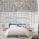 Fotomurales Laberinto con personas caminando por el suelo