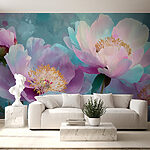 Fotomurales Delicadas flores en suaves tonos pastel