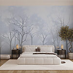 Fotomurales Grupo de árboles en la niebla