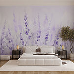 Fotomurales Pintura de flores moradas