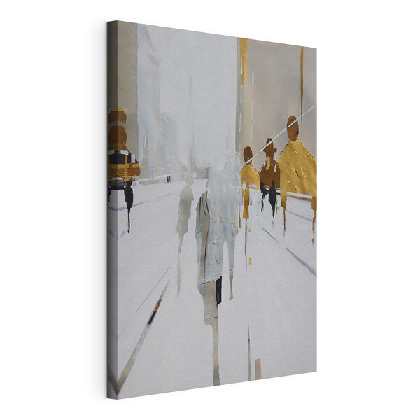 Cuadros Cuadros Figuras abstractas caminan entre la bruma urbana (SKU: s05079)