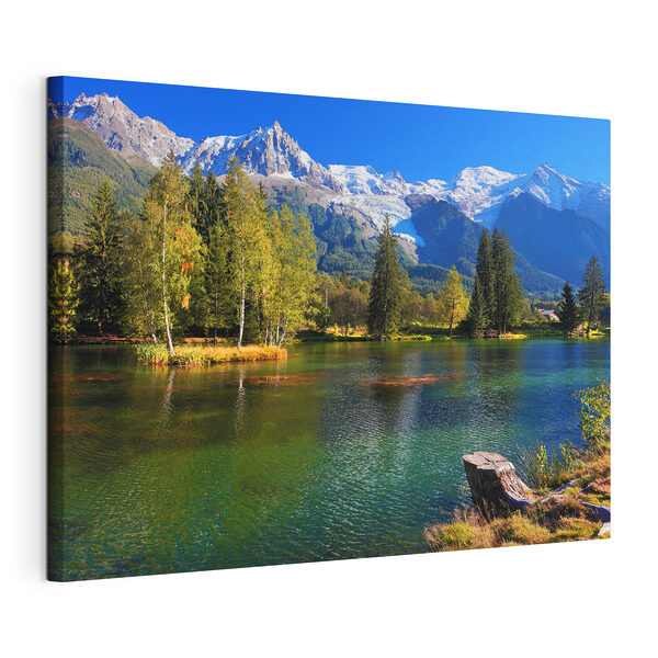 Cuadros Cuadros Lago rodeado de árboles y montañas (SKU: s08443)