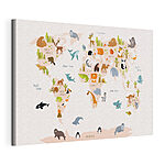Cuadros Mapa del mundo con animales
