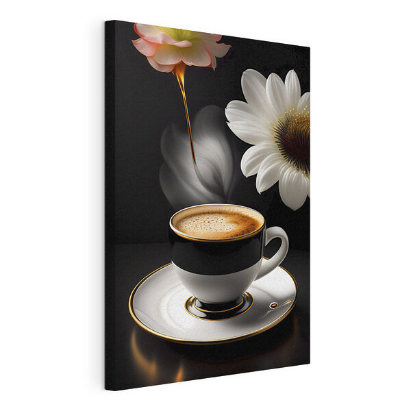 Cuadros Aroma floral que se eleva sobre el espresso