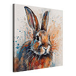 Cuadros Conejo con salpicaduras de pintura