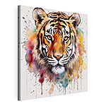Cuadros Tigre con salpicaduras de colores