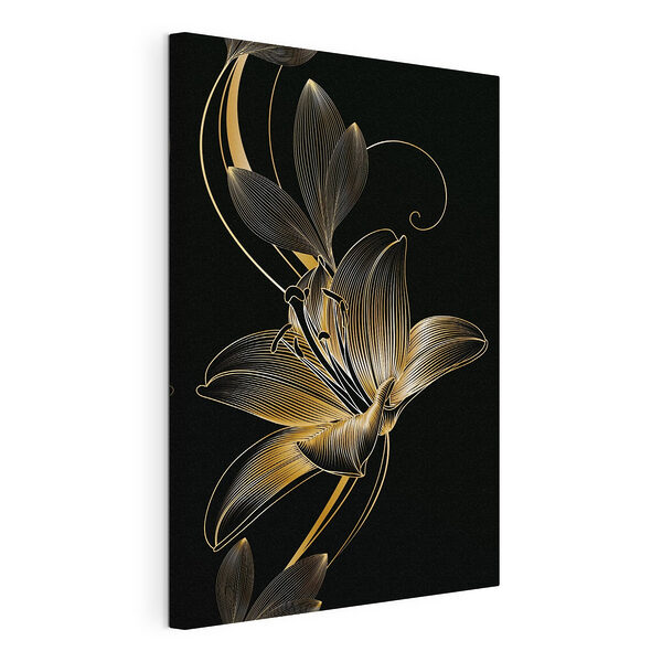 Cuadros Elegante ilustración floral con trazos finos