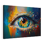 Cuadros Ojo colorido pintado con tonos vivos