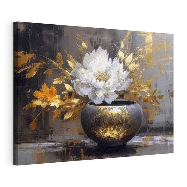 Cuadros Cuadros Elegantes flores en un jarrón ornamentado (SKU: s35388)